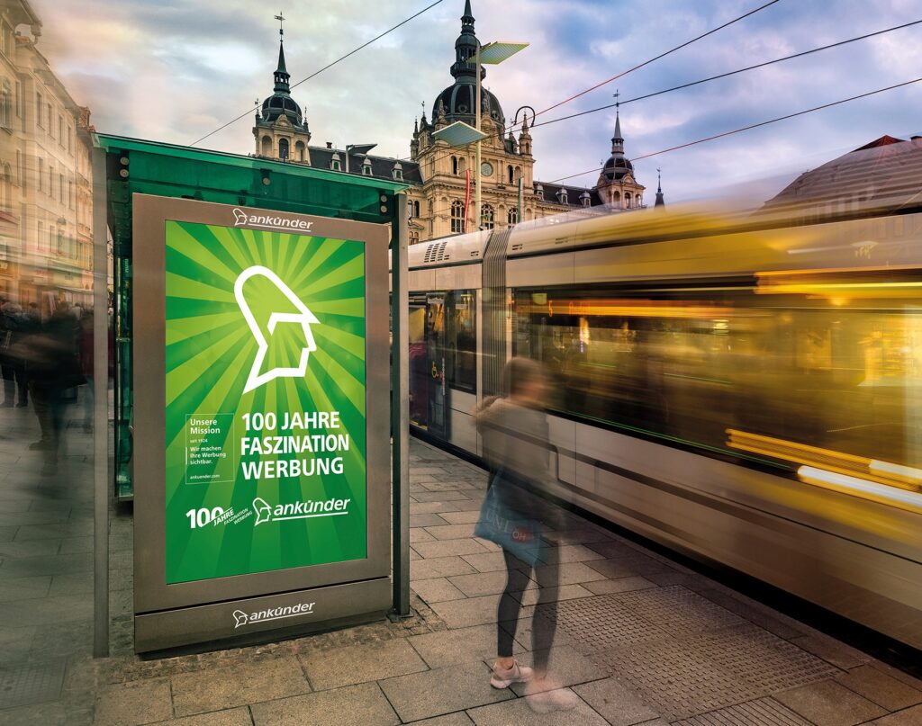 an Ankünder billboard in Graz