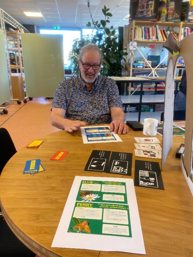 man playing a board game